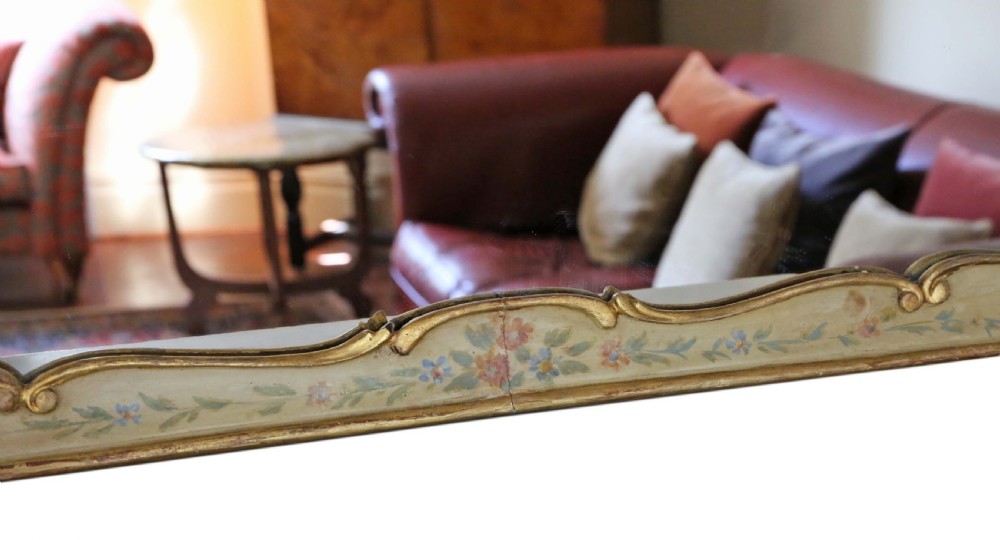 ANTIQUE PAIR OF LARGE QUALITY DECORATED GILT WALL MIRRORS 19TH CENTURY View IX