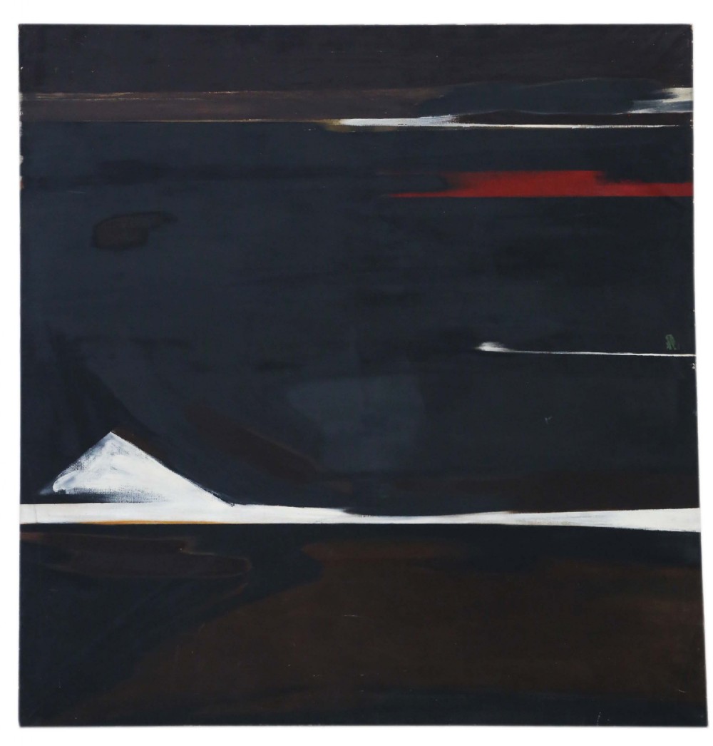 VERY LARGE OIL ON CANVAS PAINTING ARTWORK CIRCLE MANNER OF MARK ROTHKO C1960 VINTAGE ANTIQUE