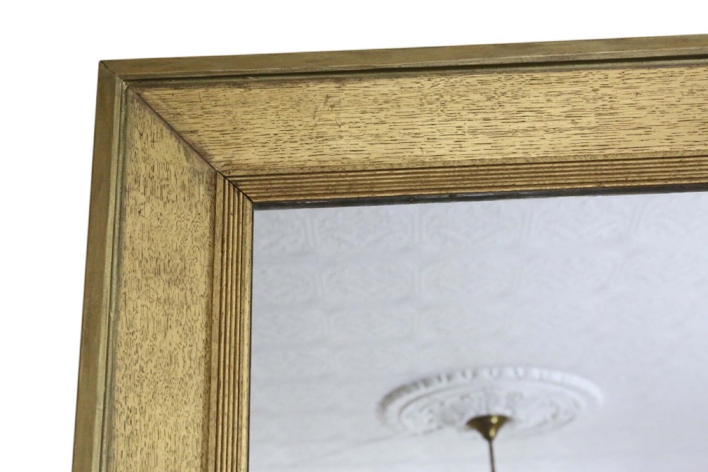 ANTIQUE LARGE FINE QUALITY GILT OVERMANTLE WALL MIRROR 19TH CENTURY View IV