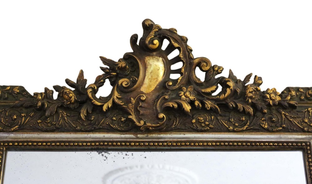 ANTIQUE RARE LARGE FINE QUALITY FRENCH 19TH CENTURY GILT MIRROR View IV