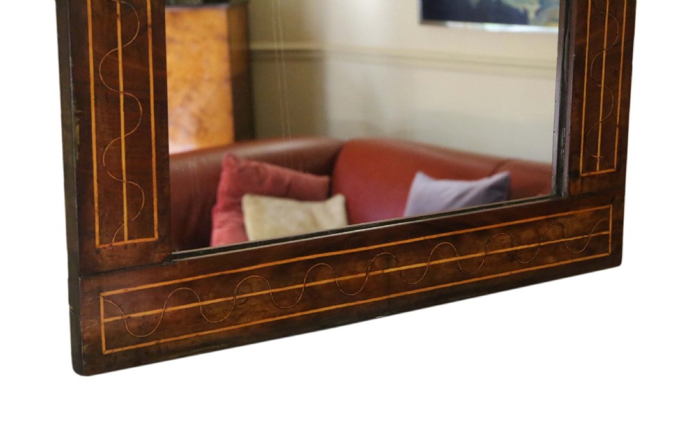 ANTIQUE LARGE FINE QUALITY GEORGIAN C1820 MAHOGANY OVERMANTLE MIRROR View VI