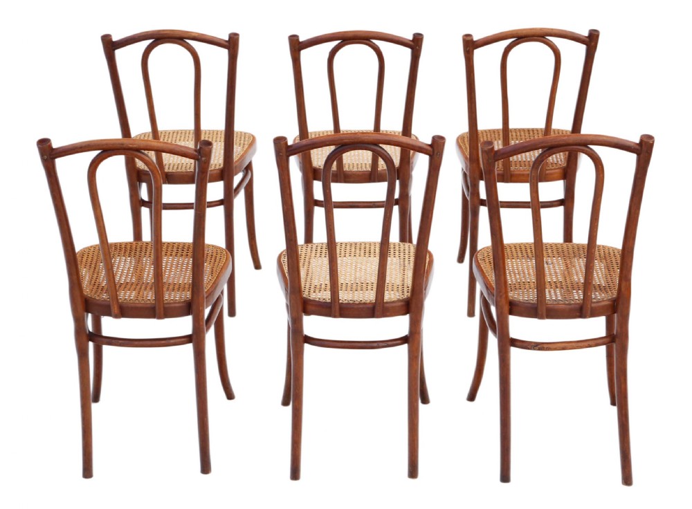 ANTIQUE QUALITY SET OF 6 VICTORIAN THONET BENTWOOD BEECH DINING CHAIRS EARLY 20TH CENTURY View II