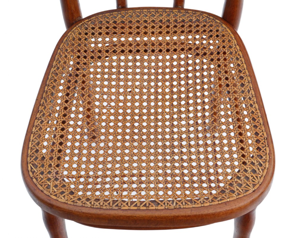ANTIQUE QUALITY SET OF 6 VICTORIAN THONET BENTWOOD BEECH DINING CHAIRS EARLY 20TH CENTURY View VII