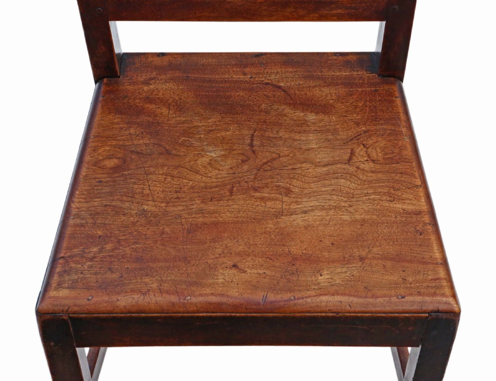ANTIQUE QUALITY SET OF 6 VICTORIAN ELM DINING CHAIRS 19TH CENTURY View IV