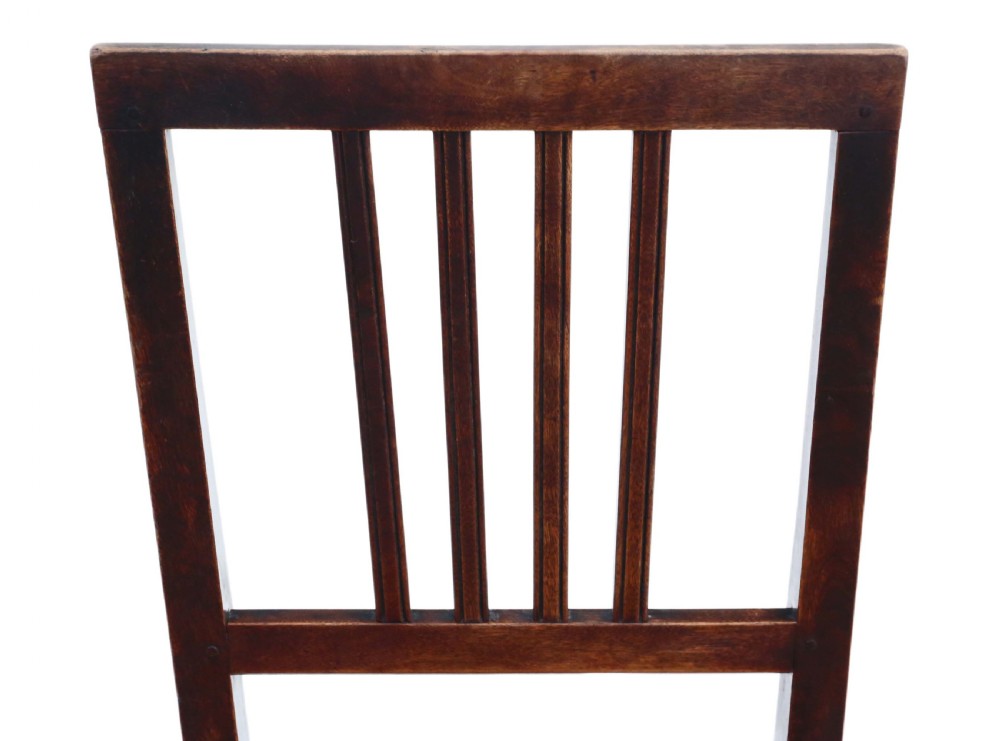 ANTIQUE QUALITY SET OF 6 VICTORIAN ELM DINING CHAIRS 19TH CENTURY View VI