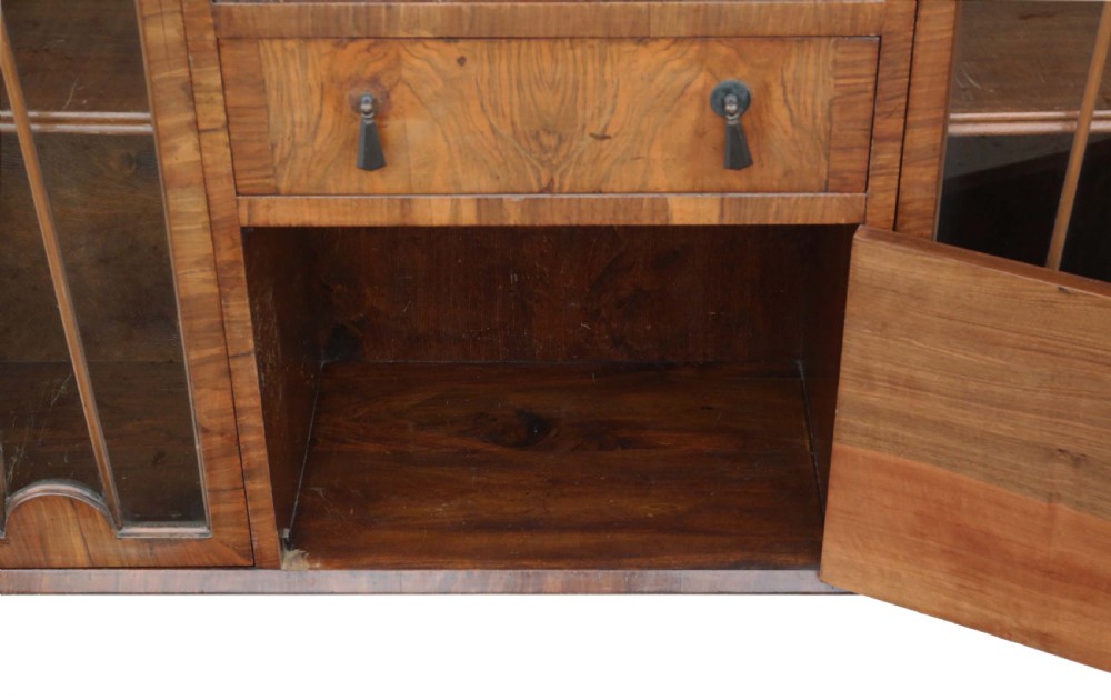 ANTIQUE QUALITY WALNUT ART DECO C1920 BUREAU BOOKCASE  View IV
