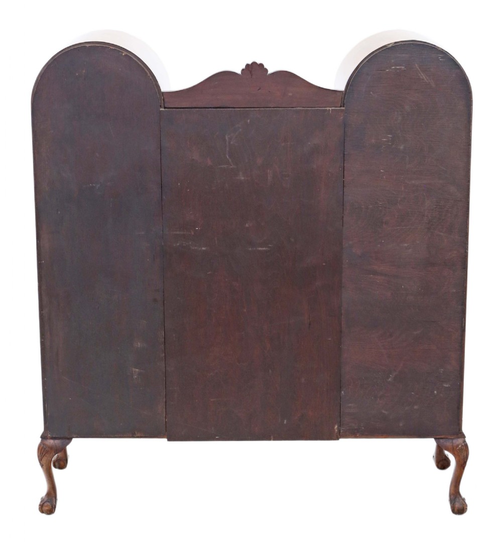 ANTIQUE QUALITY WALNUT ART DECO C1920 BUREAU BOOKCASE  View VIII