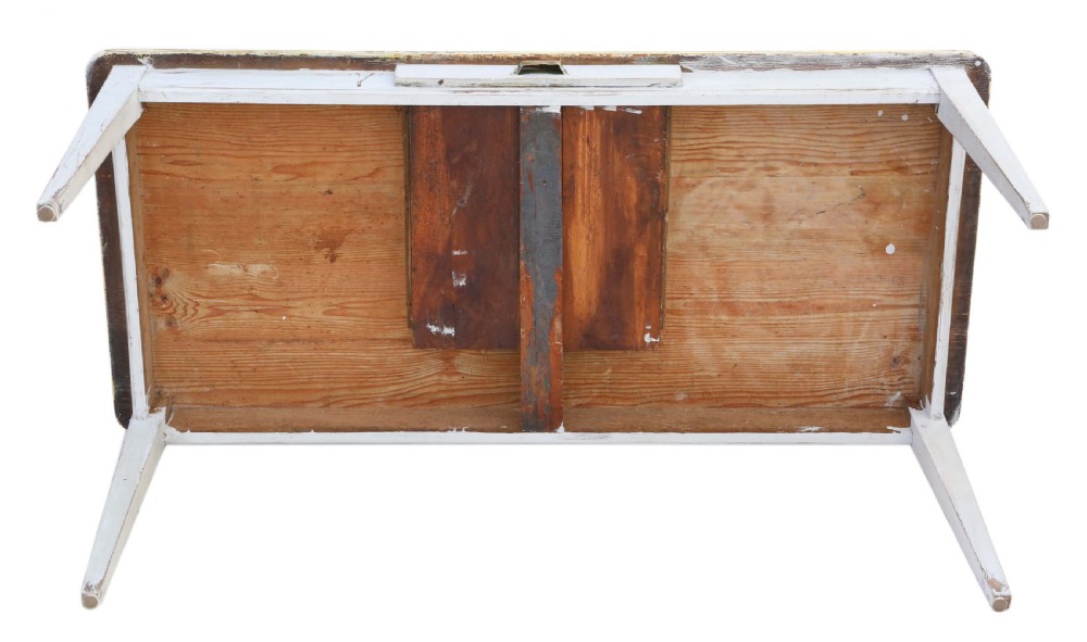 ANTIQUE FRENCH PINE AND FRUITWOOD KITCHEN TABLE C1920 WITH DRAWER View VIII