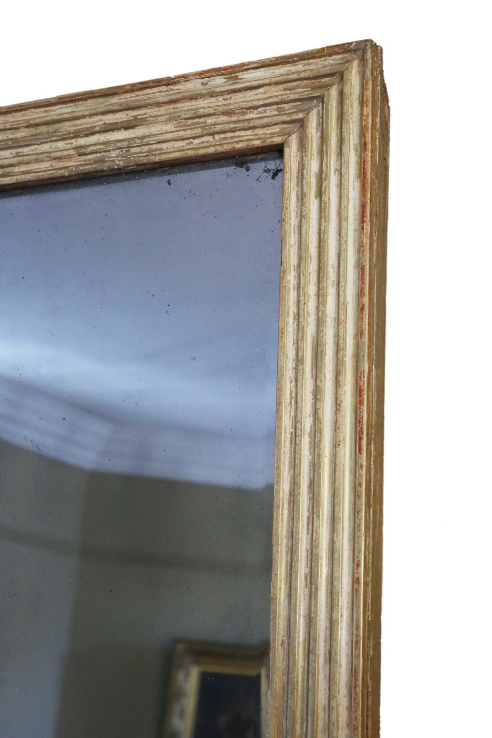ANTIQUE 19TH CENTURY LARGE QUALITY GILT AND WHITE OVERMANTLE MIRROR View II