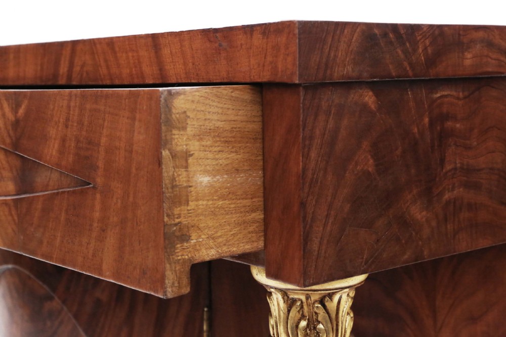 ANTIQUE QUALITY MAHOGANY REGENCY REVIVAL CONSOLE TABLE C1920 View IV