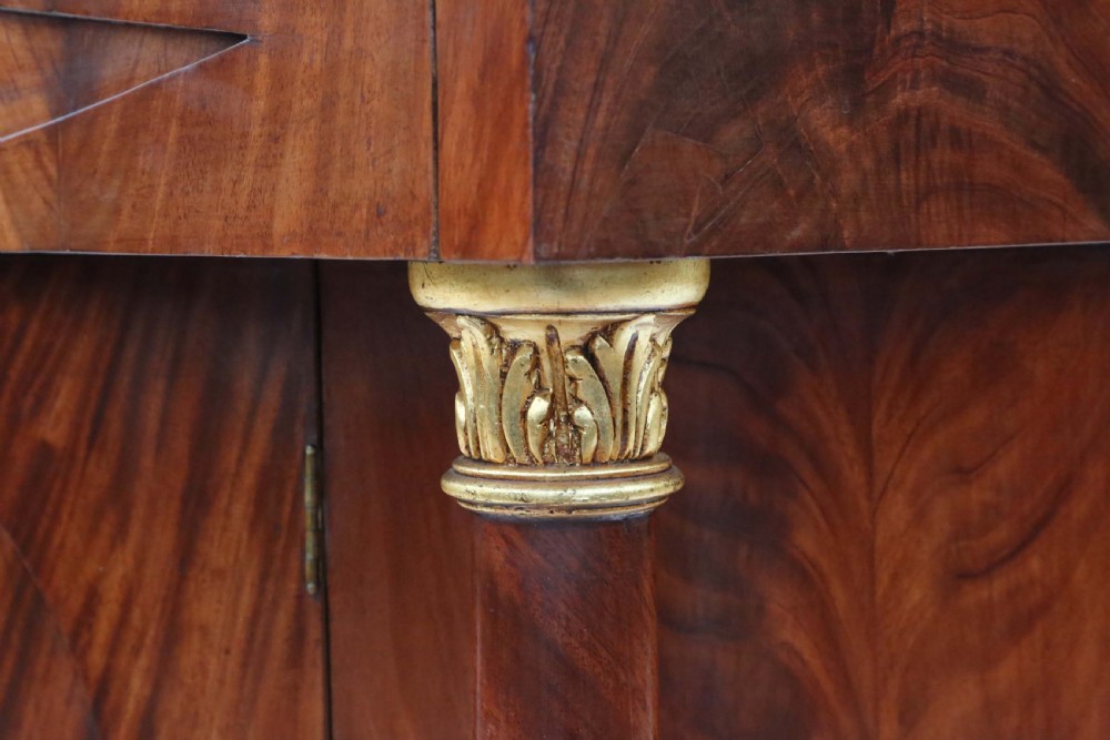 ANTIQUE QUALITY MAHOGANY REGENCY REVIVAL CONSOLE TABLE C1920 View V