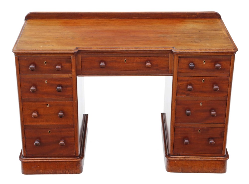 ANTIQUE QUALITY VICTORIAN MAHOGANY DESK 