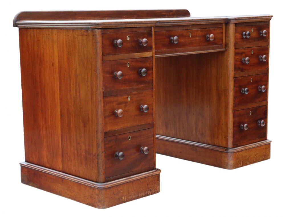 ANTIQUE QUALITY VICTORIAN MAHOGANY DESK  View IV