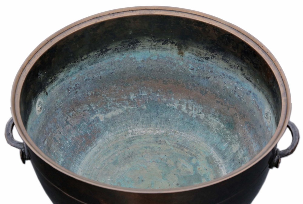 Antique Oriental Japanese large fine quality bronze jardinière planter Hibachi C1900 Meiji View V