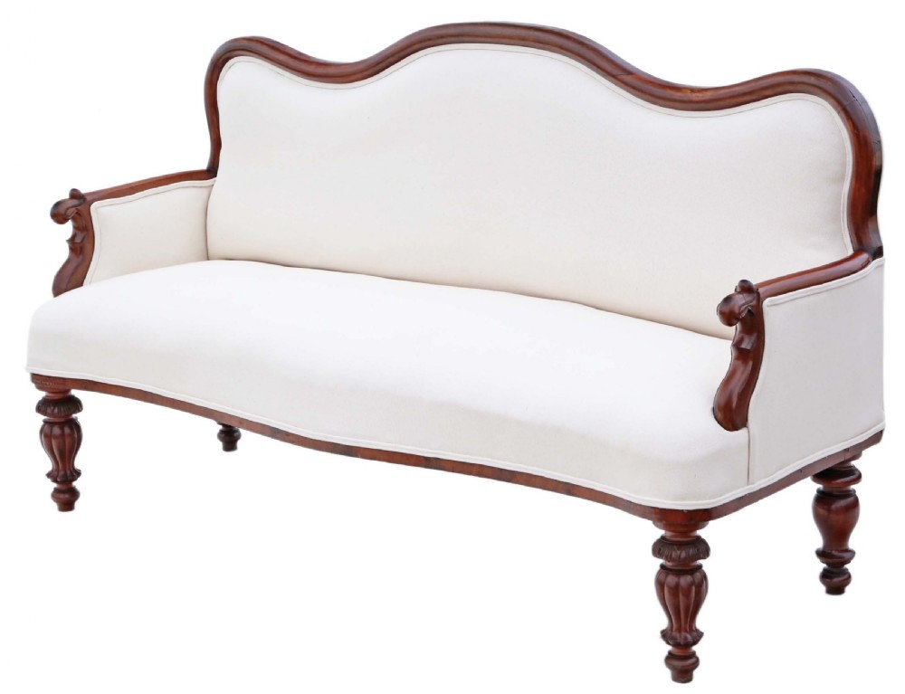 Antique very fine quality Pair of 19th Century mahogany sofas View II