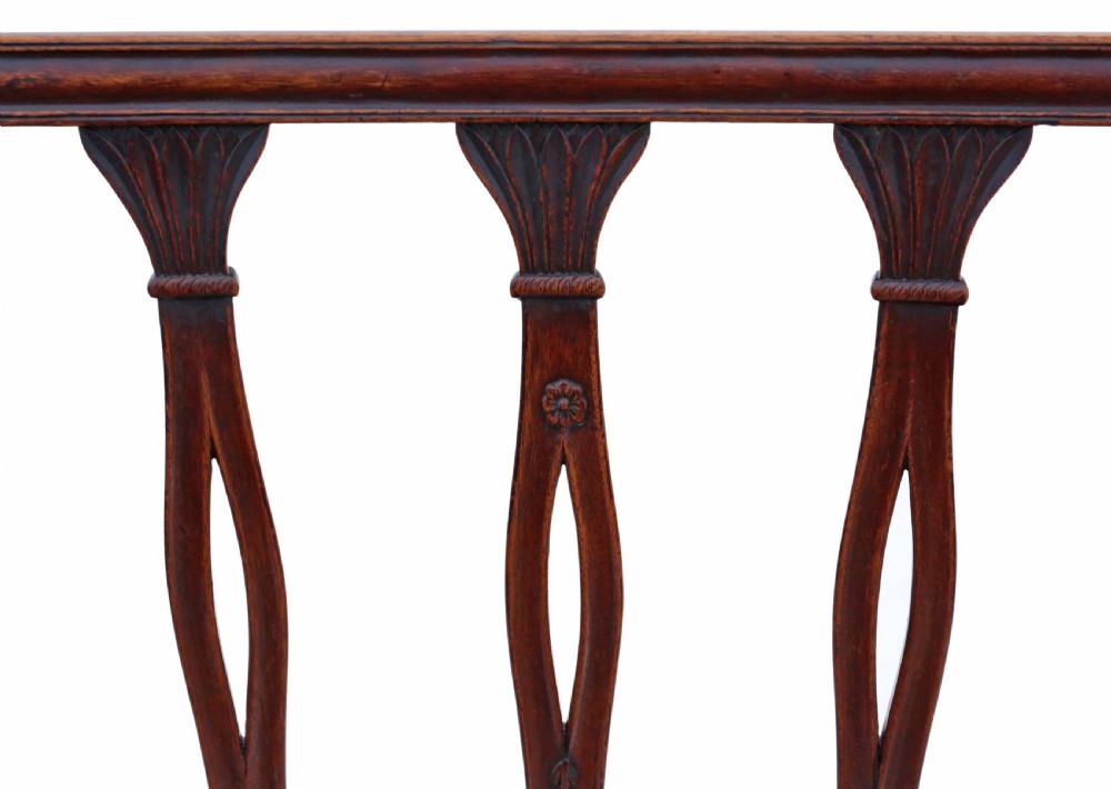 Antique fine quality set of eight (6 + 2) Georgian mahogany dining chairs C1820 View VI