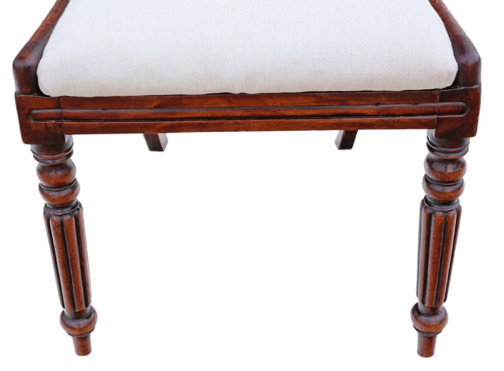 Antique fine quality set of 8 Regency mahogany dining chairs C1830 View VII