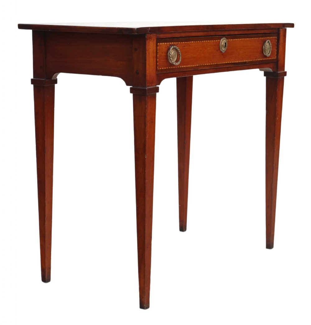 Georgian inlaid mahogany writing table View V