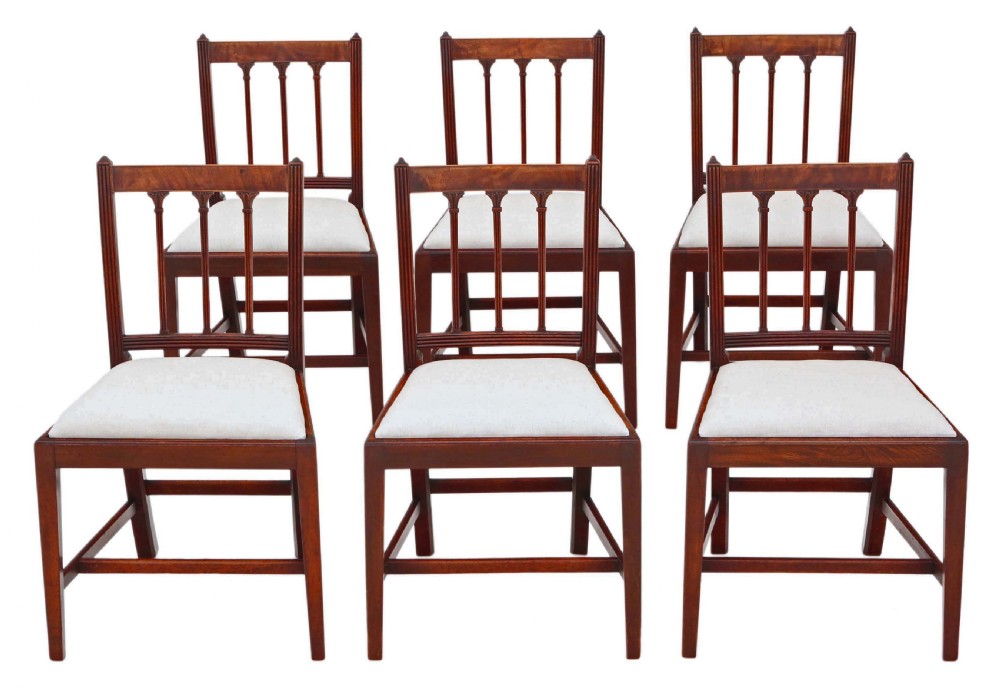 Set of 6 Georgian mahogany dining chairs