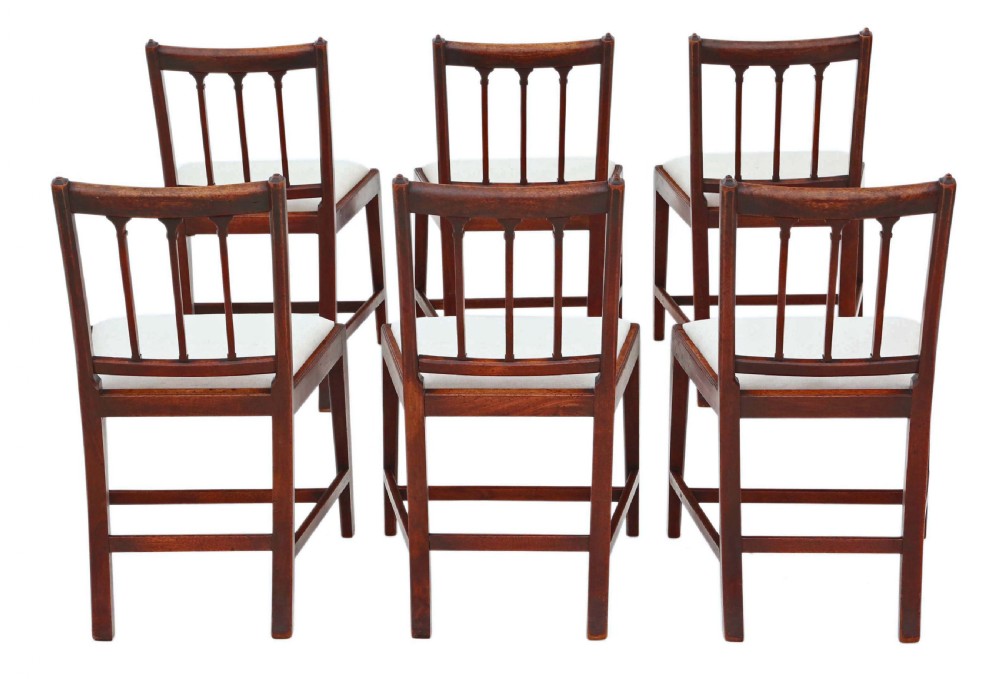 Set of 6 Georgian mahogany dining chairs View II