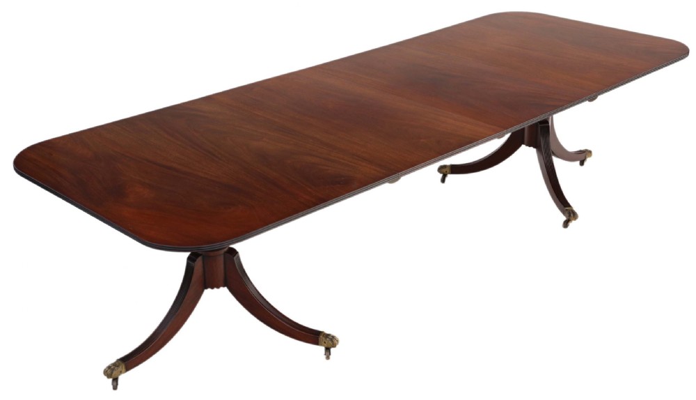 Very large mahogany extending dining table