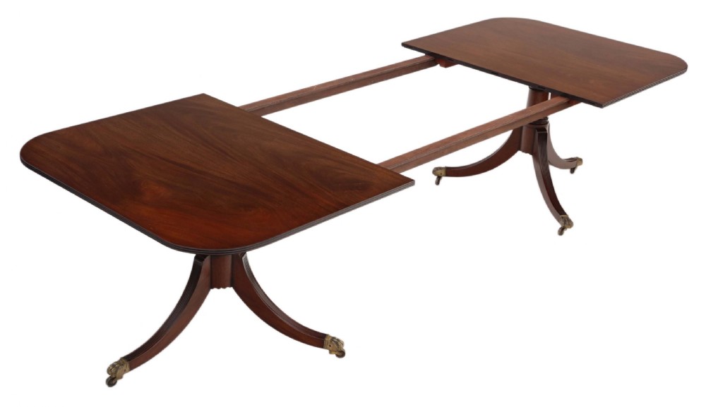 Very large mahogany extending dining table View X