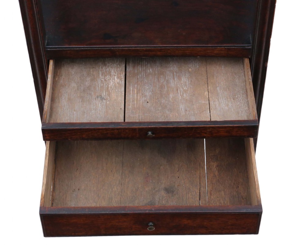 Antique quality mahogany bedside table Georgian C1800 View III