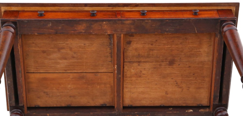 Antique fine quality 19th Century mahogany writing table C1850 View IX