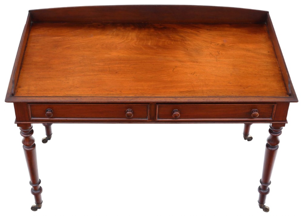 Antique fine quality 19th Century mahogany writing table  C1840 View II