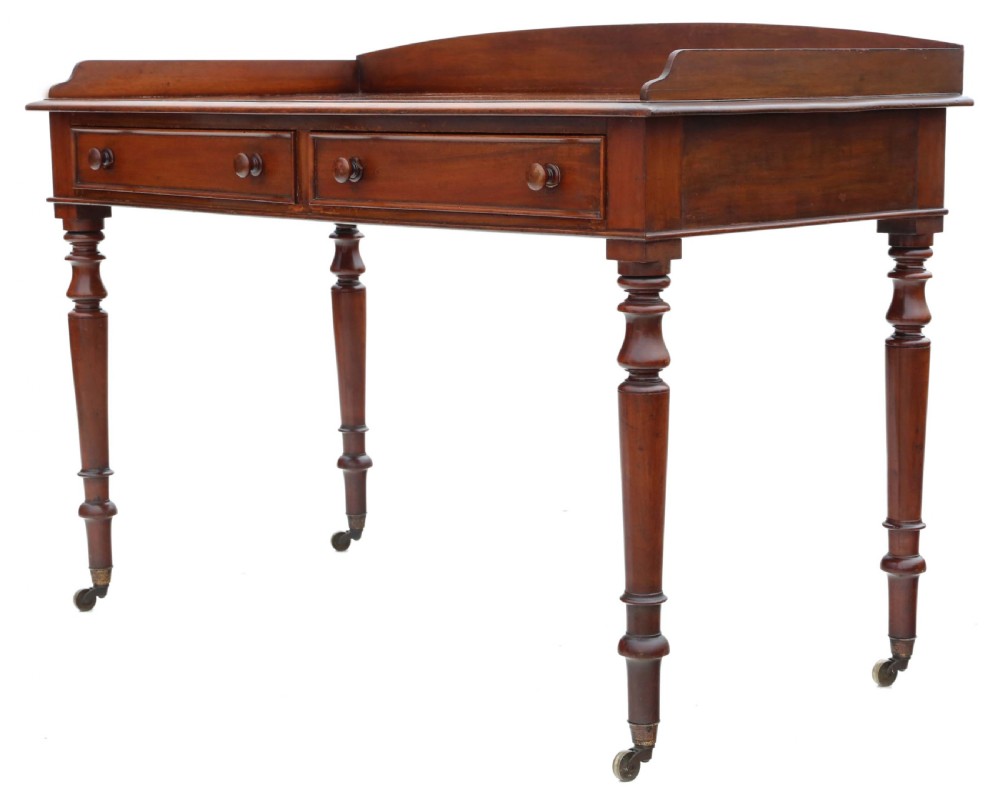 Antique fine quality 19th Century mahogany writing table  C1840 View IV