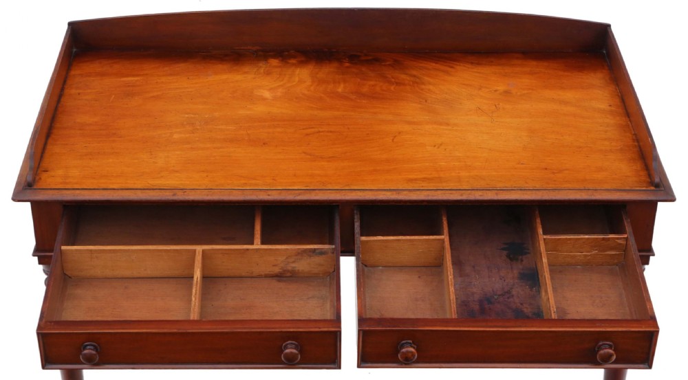 Antique fine quality 19th Century mahogany writing table  C1840 View VII