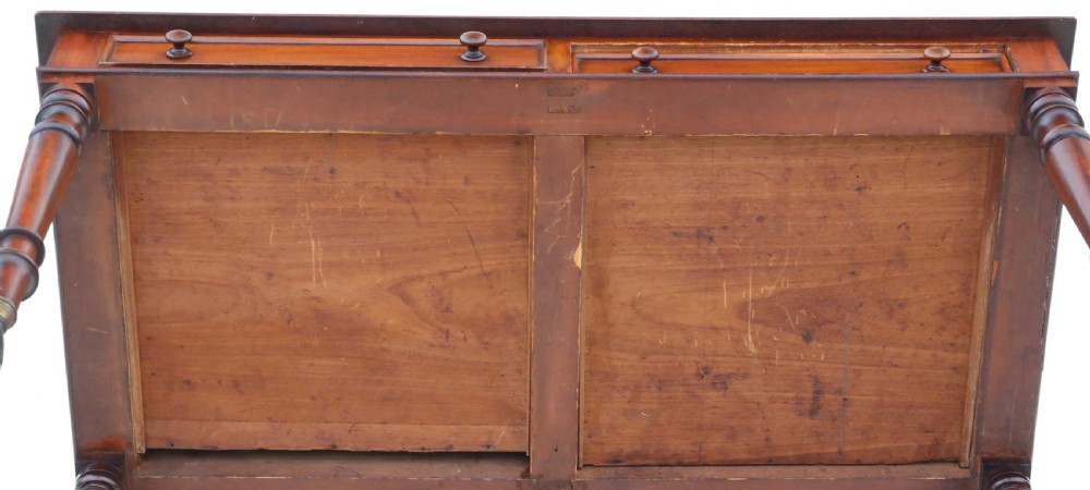 Antique fine quality 19th Century mahogany writing table  C1840 View IX