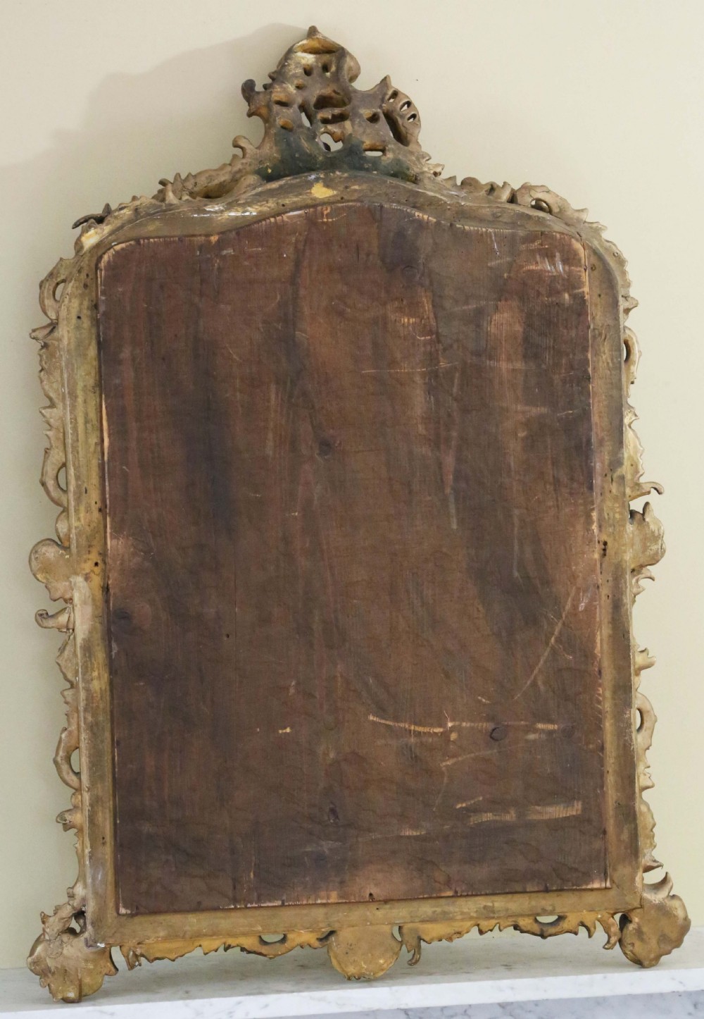 Antique large fine quality decorative gilt overmantle mirror 19th Century View VI