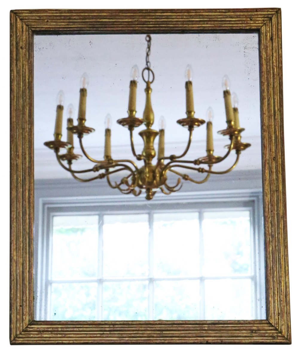 Antique fine quality gilt overmantle mirror 19th Century View II