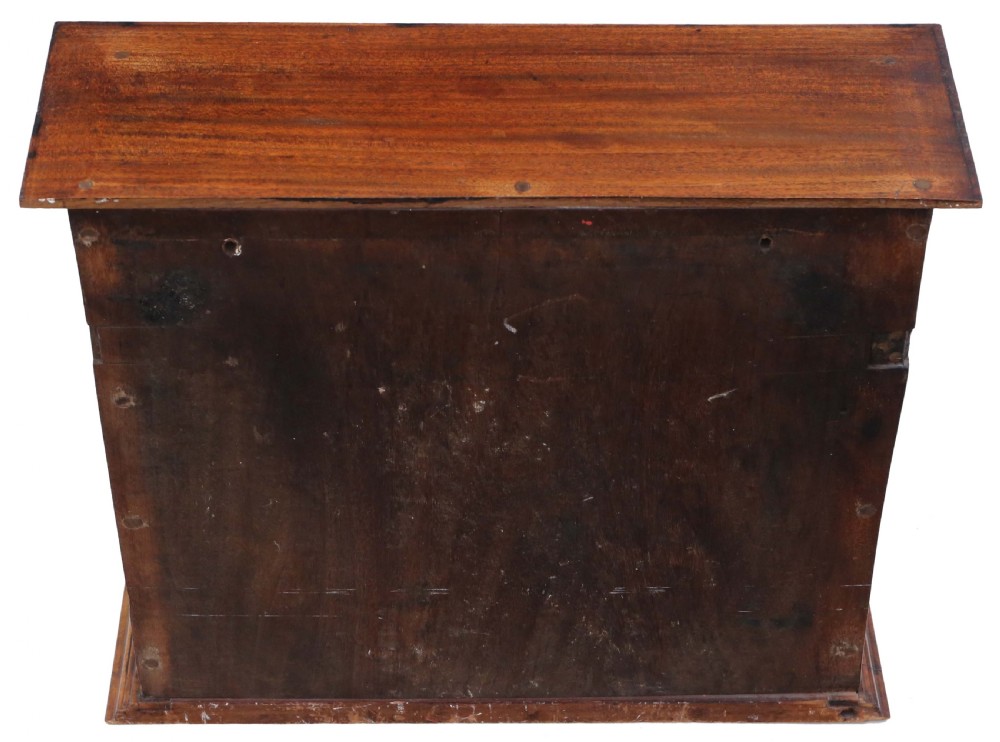 Antique 19th Century mahogany wall cupboard with original oil painting on the door View VI