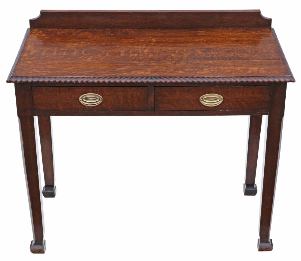 Antique fine quality late 19th Century oak writing table