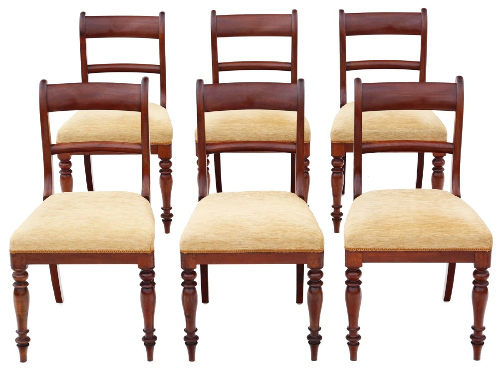 Antique 19th Century fine quality set of 6 mahogany dining chairs