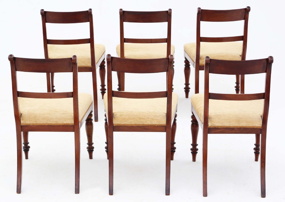 Antique 19th Century fine quality set of 6 mahogany dining chairs View III