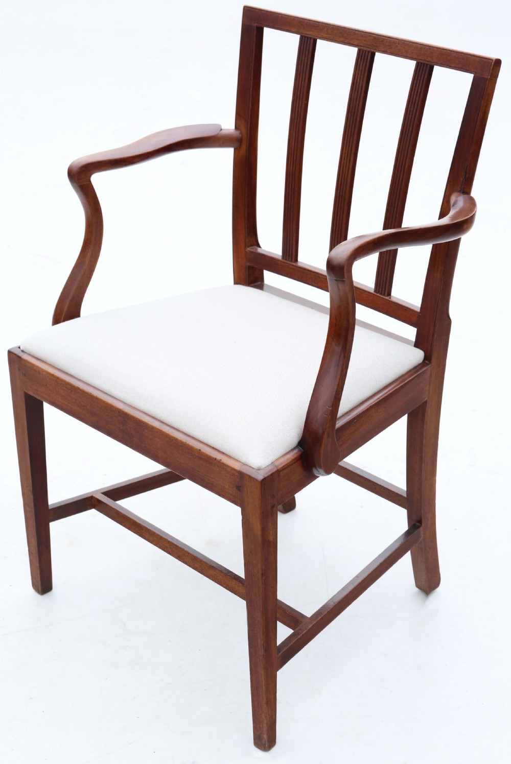 Antique fine quality set of eight (6 plus 2) early 19th Century Regency mahogany dining chairs View IV