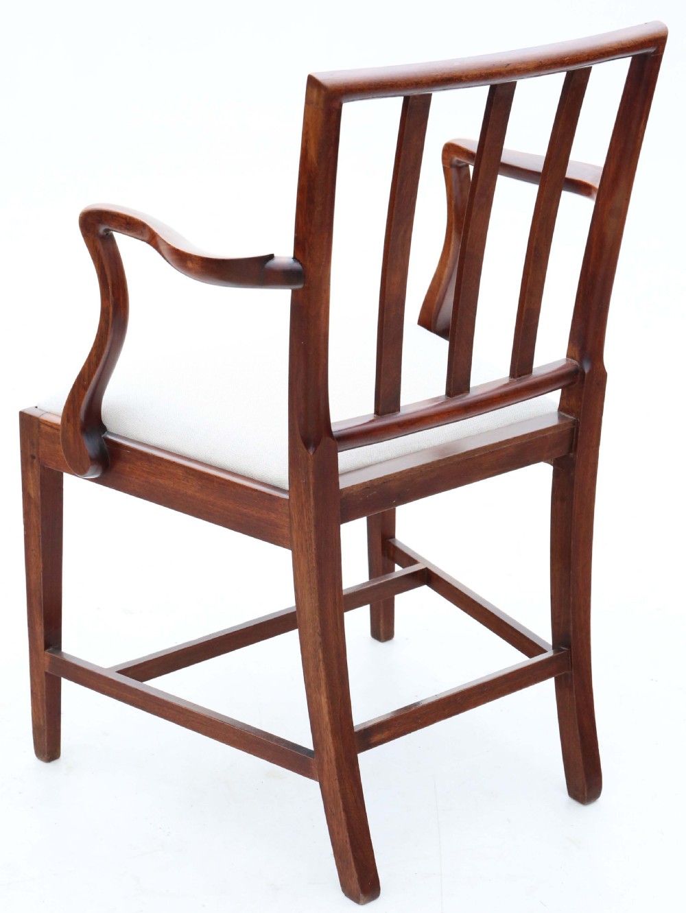 Antique fine quality set of eight (6 plus 2) early 19th Century Regency mahogany dining chairs View V