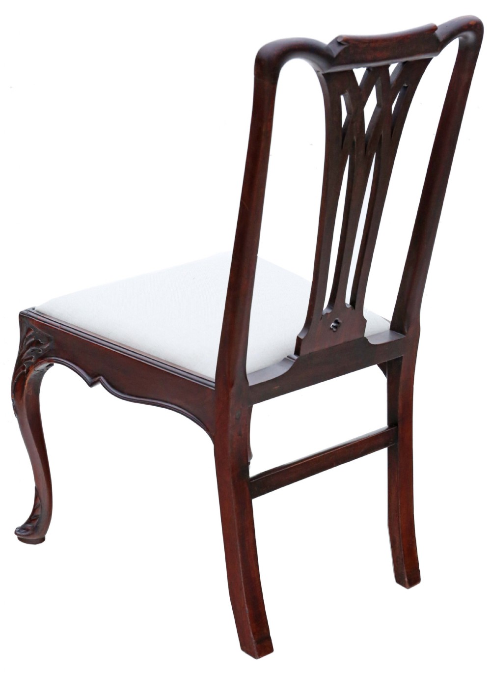 Antique fine quality set of ten 18th Century Georgian carved mahogany dining chairs View VI