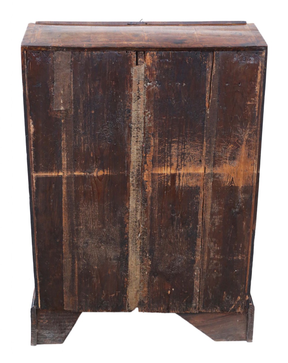 Antique Georgian early 18th Century cross banded walnut bureau View VI