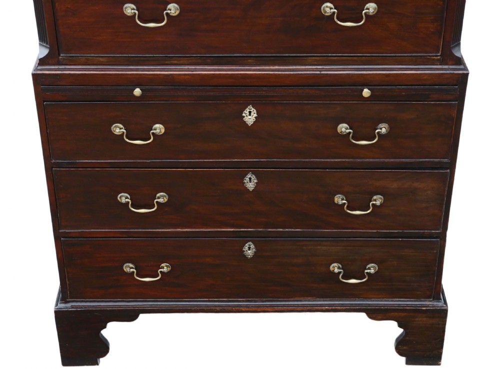 Antique 18th Century mahogany tallboy chest on chest of drawers View V