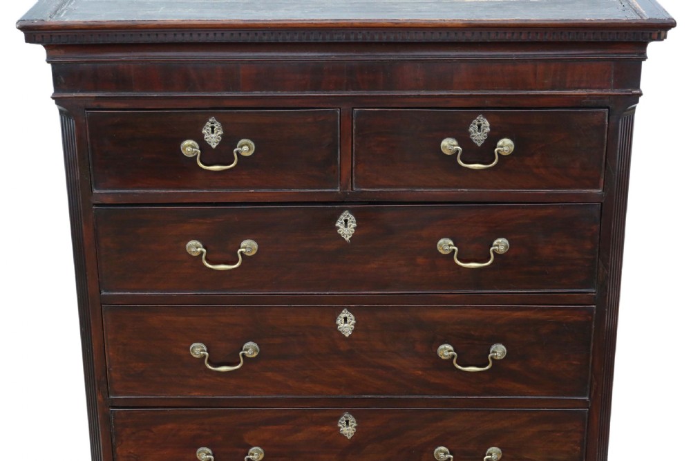 Antique 18th Century mahogany tallboy chest on chest of drawers View VI