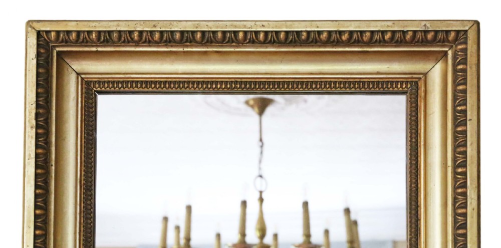 Antique large fine quality gilt overmantle  wall mirror 19th Century View II