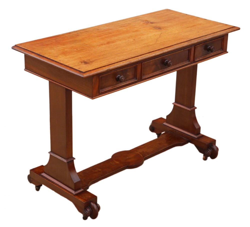 Antique quality 19th Century mahogany writing table View VI