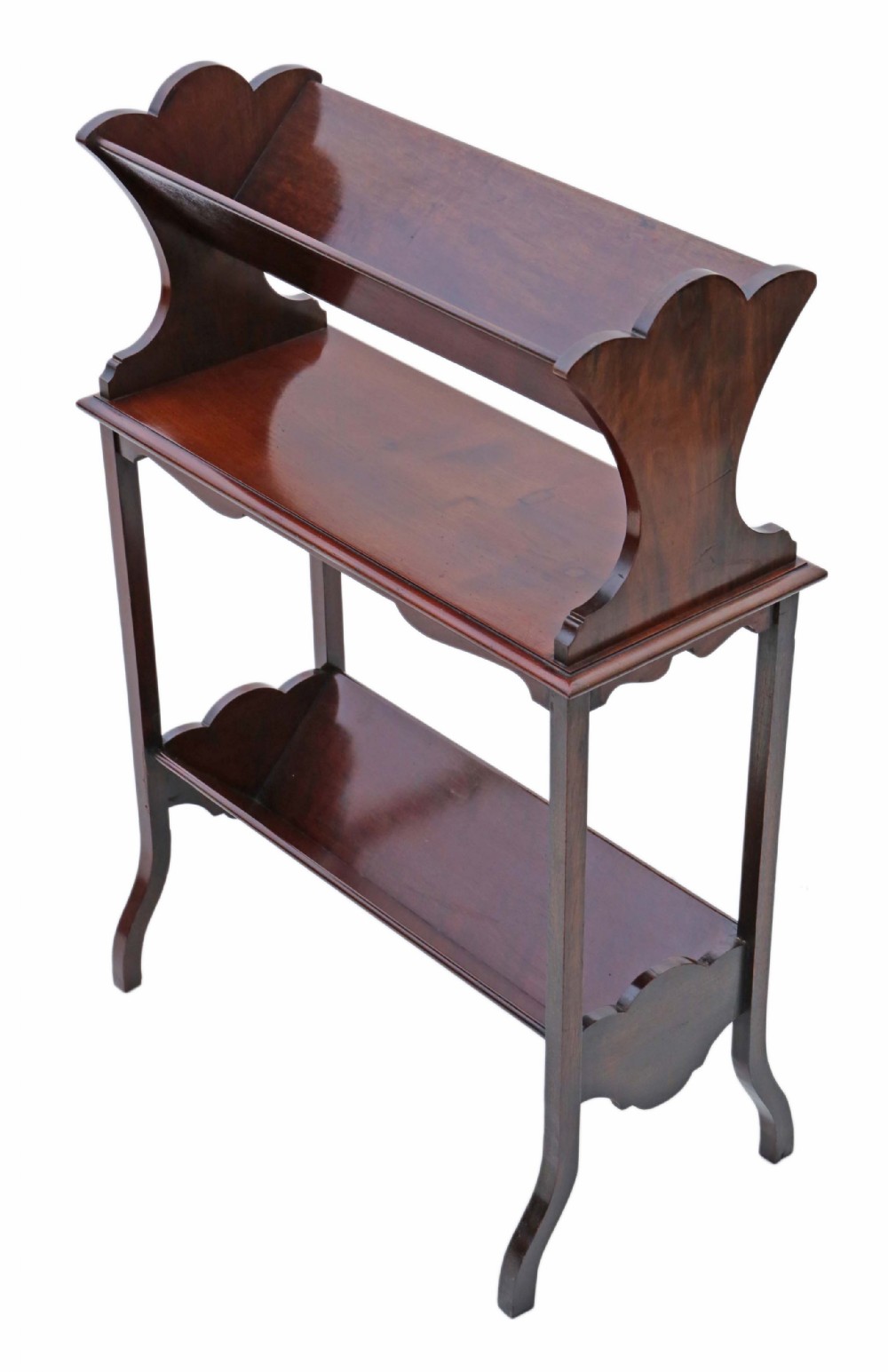 Antique fine quality Art Nouveau mahogany book trough stand C1900