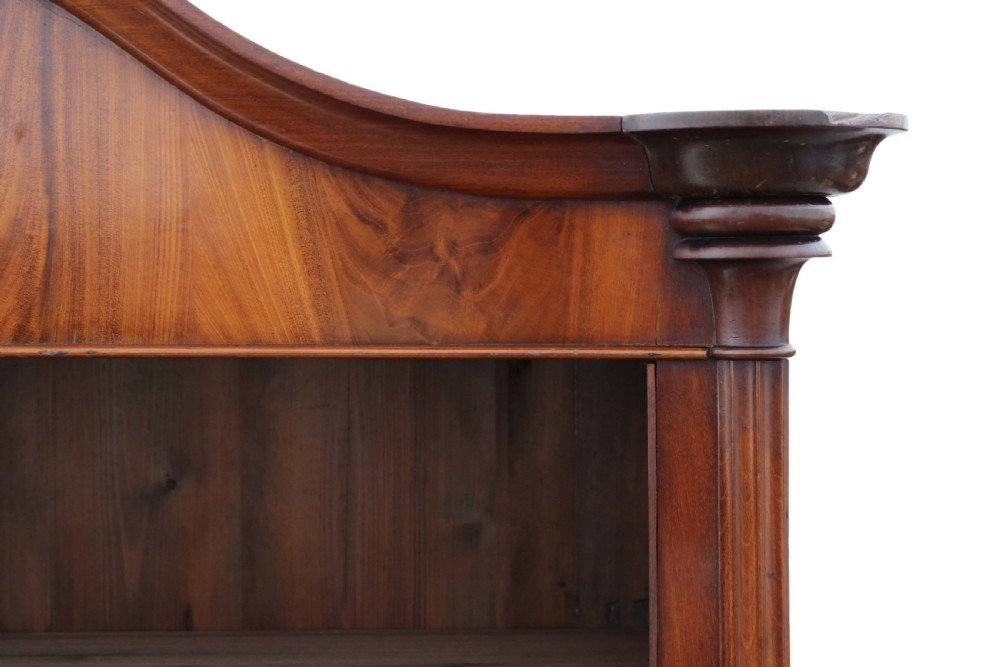 Antique large fine quality 19th Century mahogany bookcase C1870 View VIII