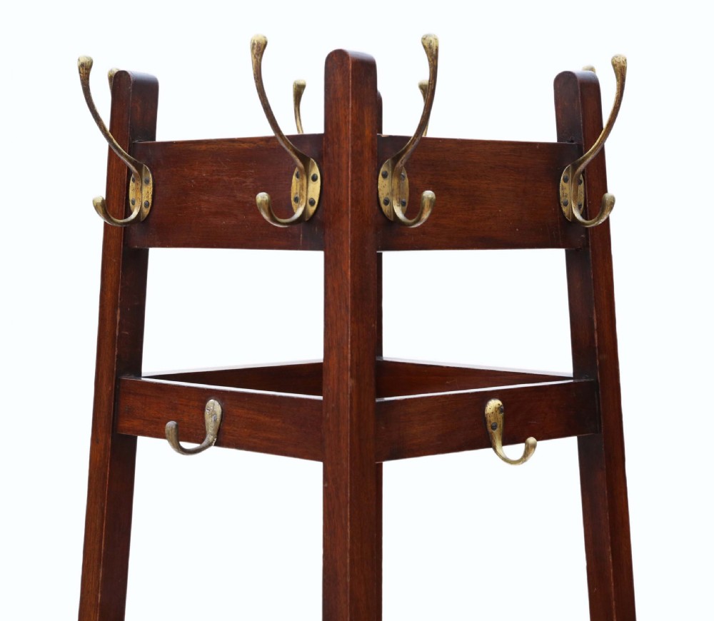 Antique quality late Victorian hall coat stand C1900 View III