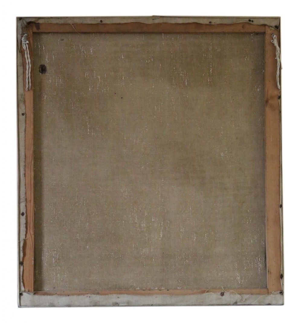 Large oil on canvas Painting Artwork Circle Manner of Mark Rothko C1960 Vintage Antique View IV